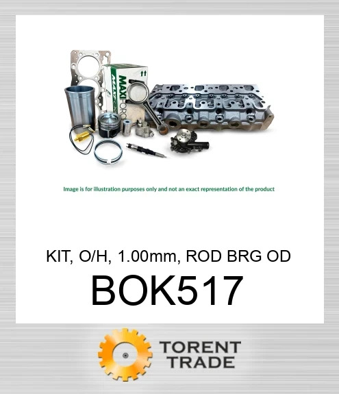BOK517 Комплект, капітальний ремонт, 1.00 мм, шатунний підшипник OD 63.48 мм, безнаддувний, 3054C/E  MAXIFORCE