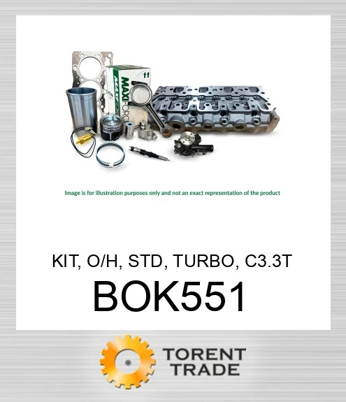 BOK551 Комплект, капітальний ремонт, стандартний, турбо, C3.3T  MAXIFORCE
