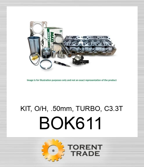 BOK611 Комплект, капітальний ремонт, 0.50 мм, турбо, C3.3T  MAXIFORCE