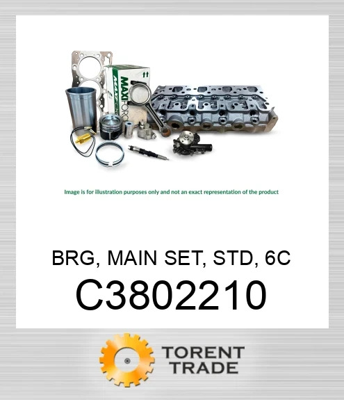C3802210 Комплект головних підшипників, стандартний, 6C  MAXIFORCE