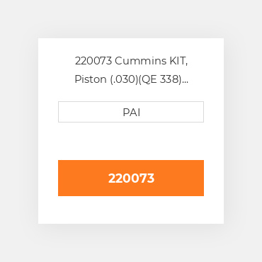 220073 Cummins KIT, Piston (.030)(QE 338) Поршневий комплект