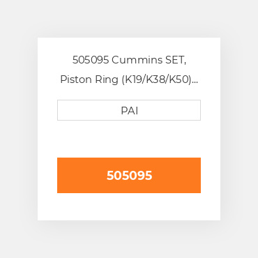 505095 Cummins SET, Piston Ring (K19/K38/K50) Набір поршневих кілець
