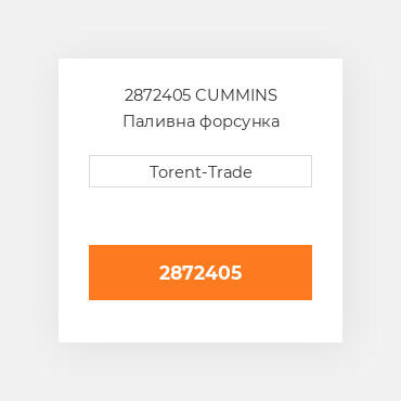 2872405 CUMMINS Паливна форсунка