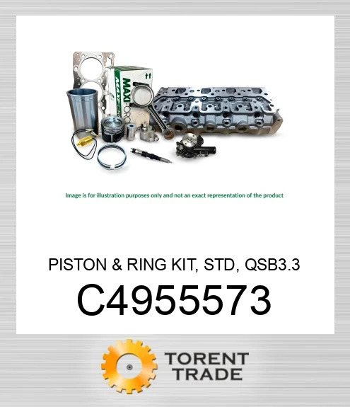 C4955573 Комплект поршня та кілець, стандартний, QSB3.3 MAXIFORCE