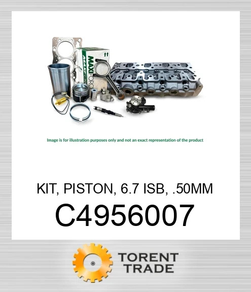 C4956007 Комплект, поршень, 6.7 ISB, 0.50 мм MAXIFORCE