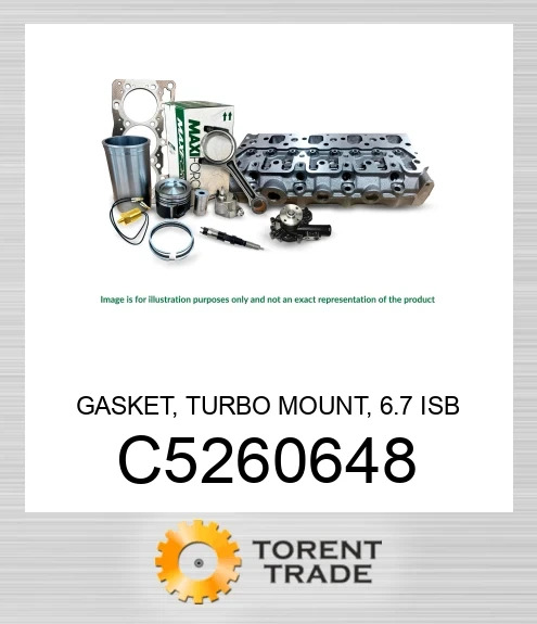 C5260648 Прокладка, кріплення турбо, 6.7 ISB MAXIFORCE