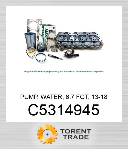C5314945 Насос, водяний, 6.7 FGT, 13-18 Dodge MAXIFORCE