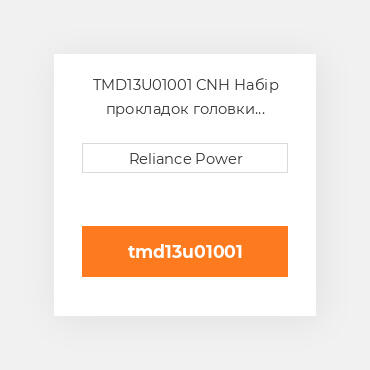 TMD13U01001 CNH Набір прокладок головки блока циліндрів двз