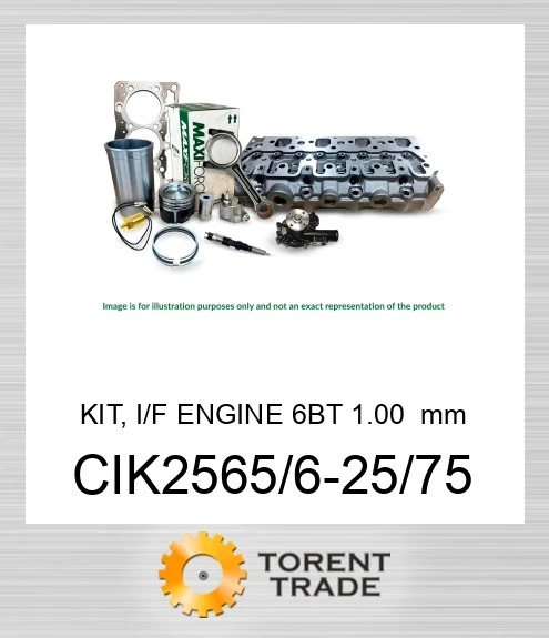 CIK2565/6-25/75 Комплект, двигун I/F 6BT 1.00 мм  MAXIFORCE