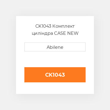 CK1043 Комплект циліндра CASE NEW AFTERMARKET