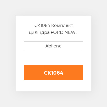 CK1064 Комплект циліндра FORD NEW HOLLAND NEW AFTERMARKET