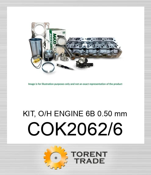 COK2062/6 Комплект, капітальний ремонт двигуна, 6B 0.50 мм  MAXIFORCE