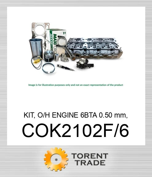COK2102F/6 Комплект, капітальний ремонт двигуна, 6BTA 0.50 мм, розщеплений  MAXIFORCE
