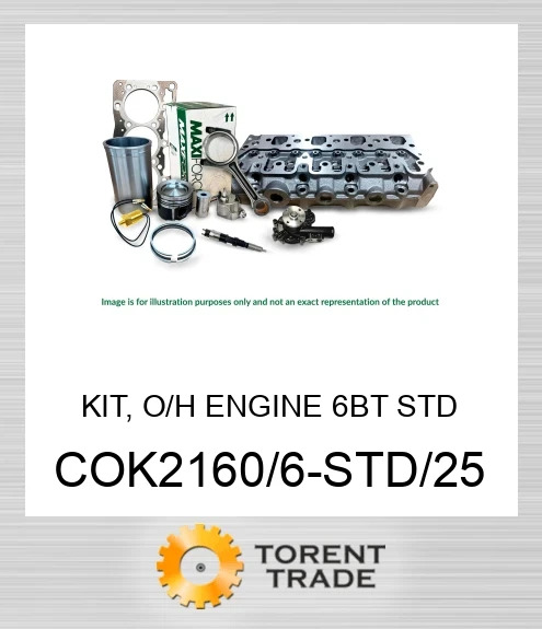 COK2160/6-STD/25 Комплект, капітальний ремонт двигуна, 6BT стандартний  MAXIFORCE