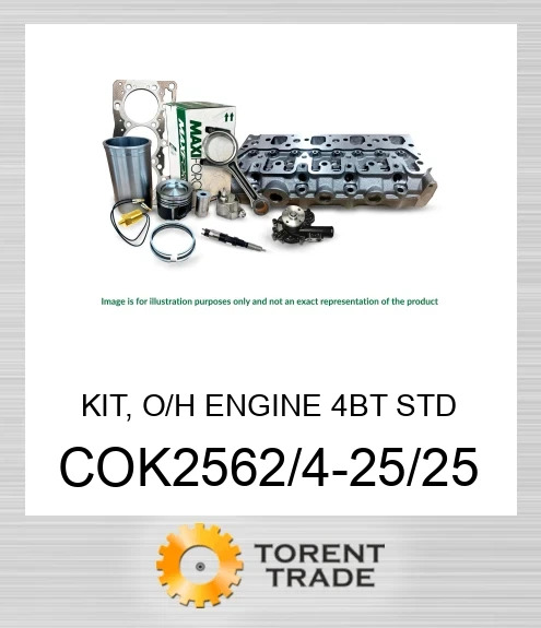 COK2562/4-25/25 Комплект, капітальний ремонт двигуна, 4BT стандартний  MAXIFORCE
