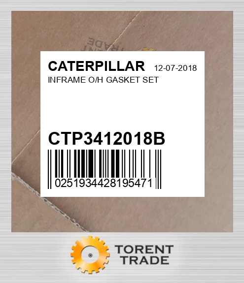 CTP3412018B Набір прокладок для капітального ремонту в рамі CATERPILLAR