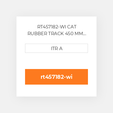 RT457182-WI CAT RUBBER TRACK 450 MM WIDE SHORT PITCH INTERCHANGEABLE Гусениця гумова