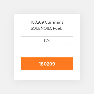 180209 Cummins SOLENOID, Fuel Shutoff(24 vdc) Соленоїд, електромагніт