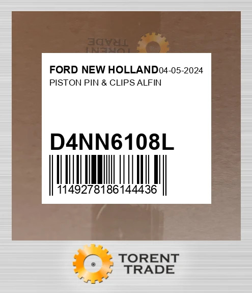 D4NN6108L Поршень, палець і кліпси ALFIN FORD NEW HOLLAND NEW AFTERMARKET