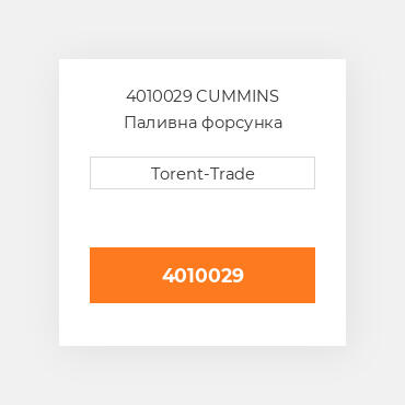 4010029 CUMMINS Паливна форсунка
