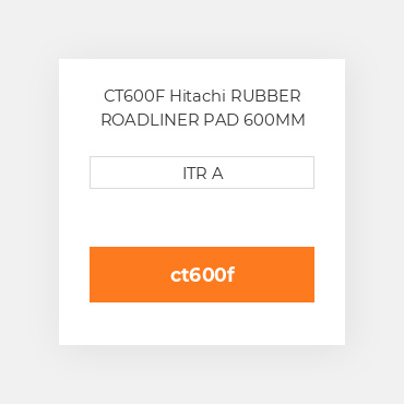 CT600F Hitachi RUBBER ROADLINER PAD 600MM Подушка