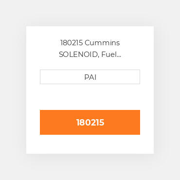 180215 Cummins SOLENOID, Fuel Shutoff(3in O/C Mounting Holes)(12 VDC)(Used in Kit 180220) Соленоїд, електромагніт