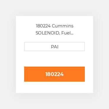 180224 Cummins SOLENOID, Fuel Shutoff(24 vdc) Соленоїд, електромагніт