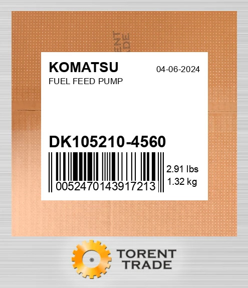 dk1052104560 Паливопровід Насос KOMATSU NEW AFTERMARKET