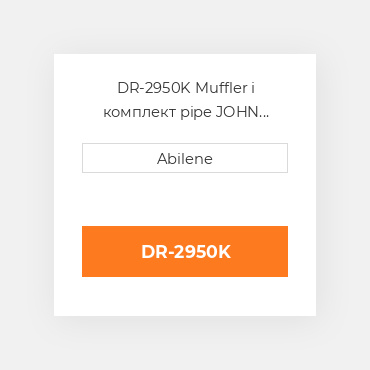 DR-2950K Muffler і комплект pipe JOHN DEERE NEW AFTERMARKET