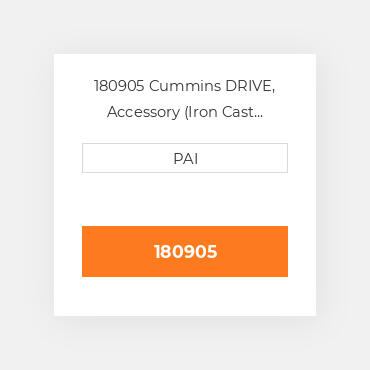 180905 Cummins DRIVE, Accessory (Iron Cast Housing) Привід