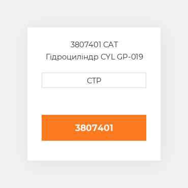 3807401 CAT Гідроциліндр CYL GP-019