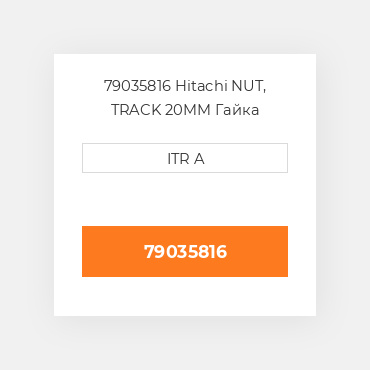 79035816 Volvo NUT, TRACK 20MM Гайка