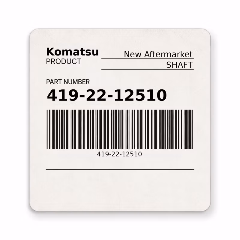 419-22-12510 SHAFT fits Komatsu (New Aftermarket)