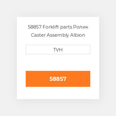 58857 Forklift parts Ролик Caster Assembly Albion