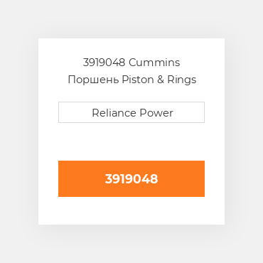 3919048 Cummins Поршень Piston & Rings 1.00mm