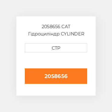 2058656 CAT Гідроциліндр CYLINDER G