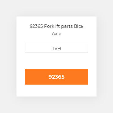 92365 Forklift parts Вісь Axle