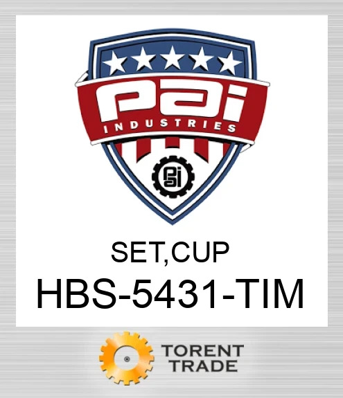 HBS-5431-TIM Комплект, cup PAI INDUSTRIES