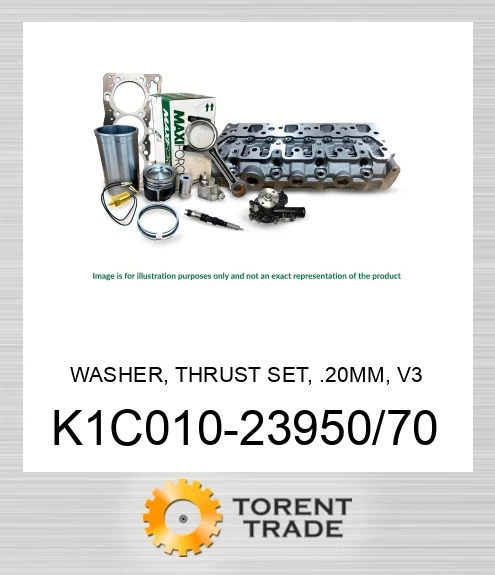 K1C010-23950/70 Комплект упорних шайб, 0.20 мм, серія V3  MAXIFORCE