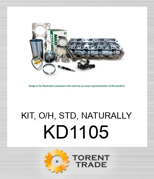 KD1105 Комплект, капітальний ремонт, стандартний, безнаддувний, непряме впорскування, D1105 MAXIFORCE