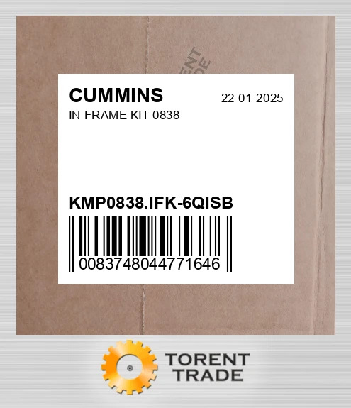KMP0838.IFK-6QISB Комплект внутрішньорамного ремонту 0838 CUMMINS NEW AFTERMARKET