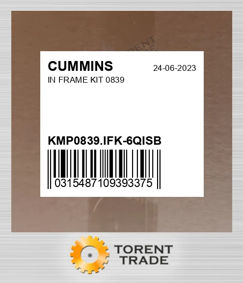 KMP0839.IFK-6QISB Комплект внутрішньорамного ремонту 0839 CUMMINS NEW AFTERMARKET
