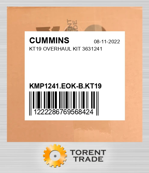 KMP1241.EOK-B.KT19 KT19 Капітальний ремонтний комплект 3631241 CUMMINS NEW AFTERMARKET