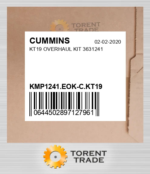 KMP1241.EOK-C.KT19 KT19 Капітальний ремонтний комплект 3631241 CUMMINS NEW AFTERMARKET