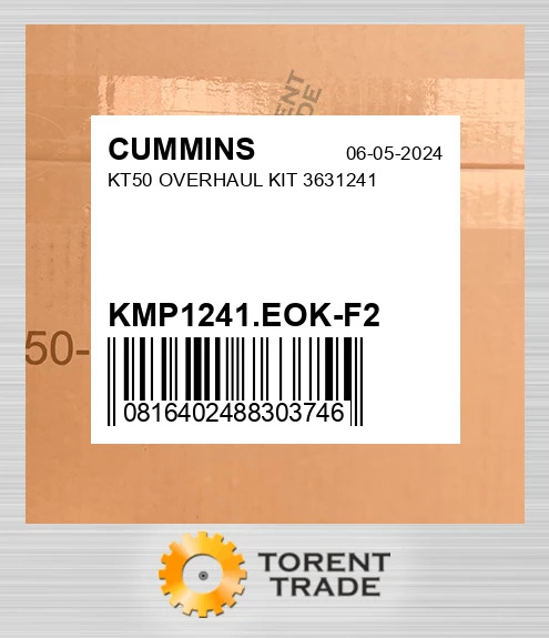 KMP1241.EOK-F2 KT50 Капітальний ремонтний комплект 3631241 CUMMINS NEW AFTERMARKET
