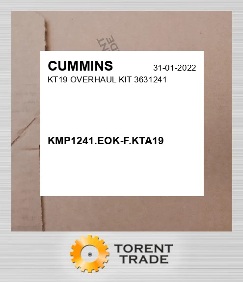 KMP1241.EOK-F.KTA19 KT19 Капітальний ремонтний комплект 3631241 CUMMINS NEW AFTERMARKET
