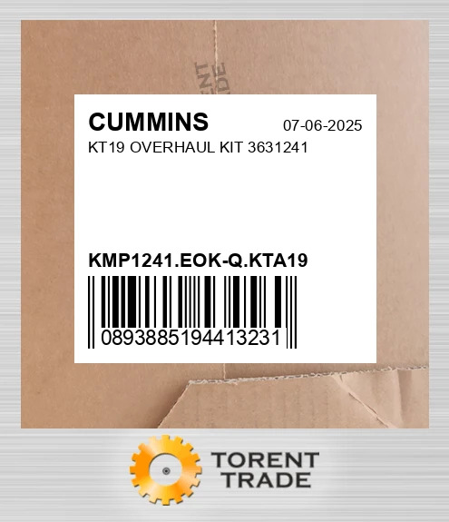 KMP1241.EOK-Q.KTA19 KT19 Капітальний ремонтний комплект 3631241 CUMMINS NEW AFTERMARKET