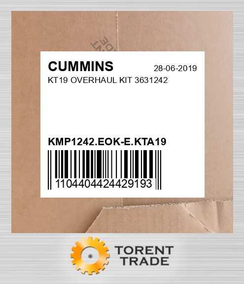 KMP1242.EOK-E.KTA19 KT19 Капітальний ремонтний комплект 3631242 CUMMINS NEW AFTERMARKET