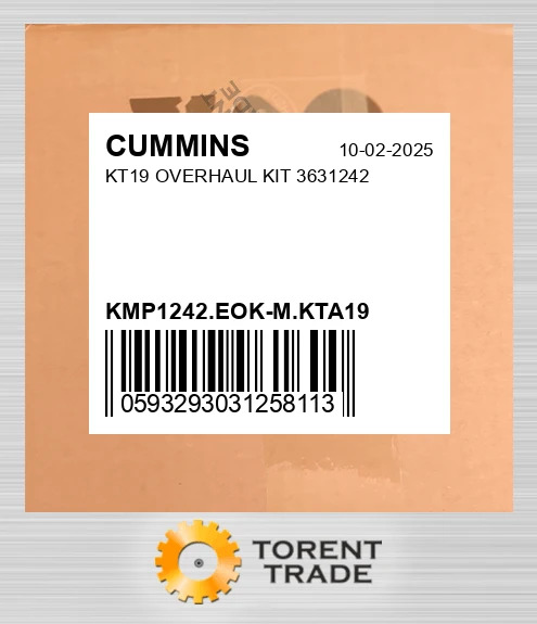 KMP1242.EOK-M.KTA19 KT19 Капітальний ремонтний комплект 3631242 CUMMINS NEW AFTERMARKET
