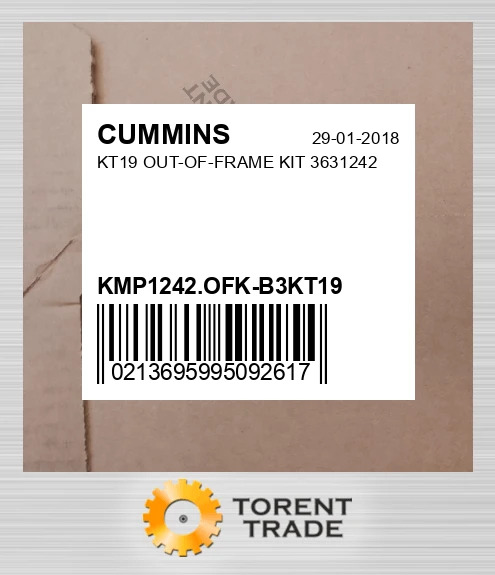 KMP1242.OFK-B3KT19 KT19 Комплект позарамкового ремонту 3631242 CUMMINS NEW AFTERMARKET